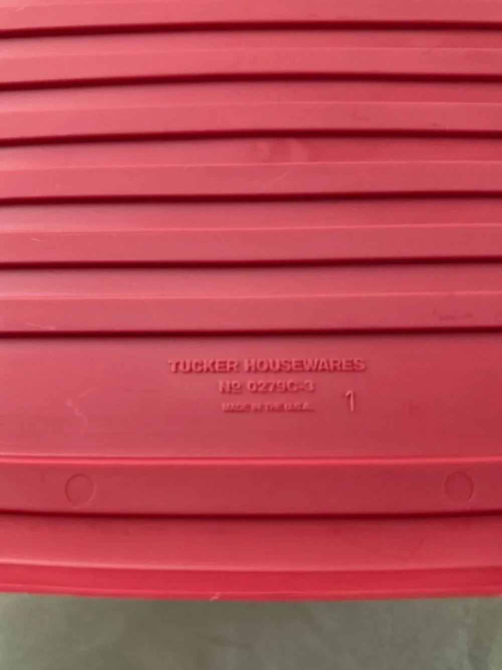 Vtg Plastic Container Storage Shoe Box Size Tucker Brand Pinkish Red Snap On Lid